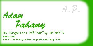 adam pahany business card